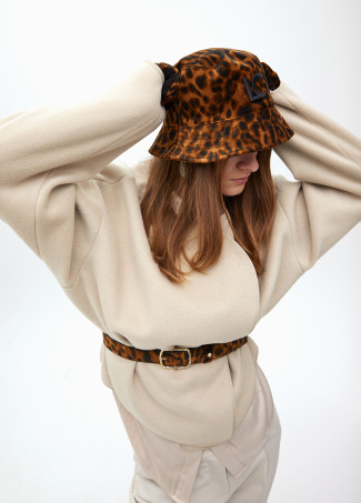 Narrow animal print belt