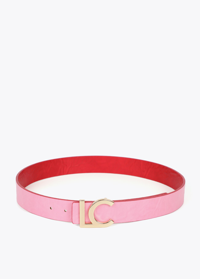 Reversible belt with LC buckle