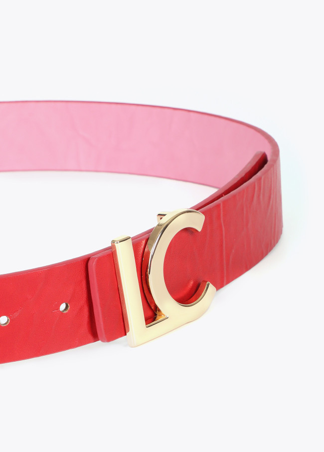 Reversible belt with LC buckle