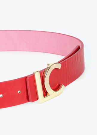 Reversible belt with LC buckle