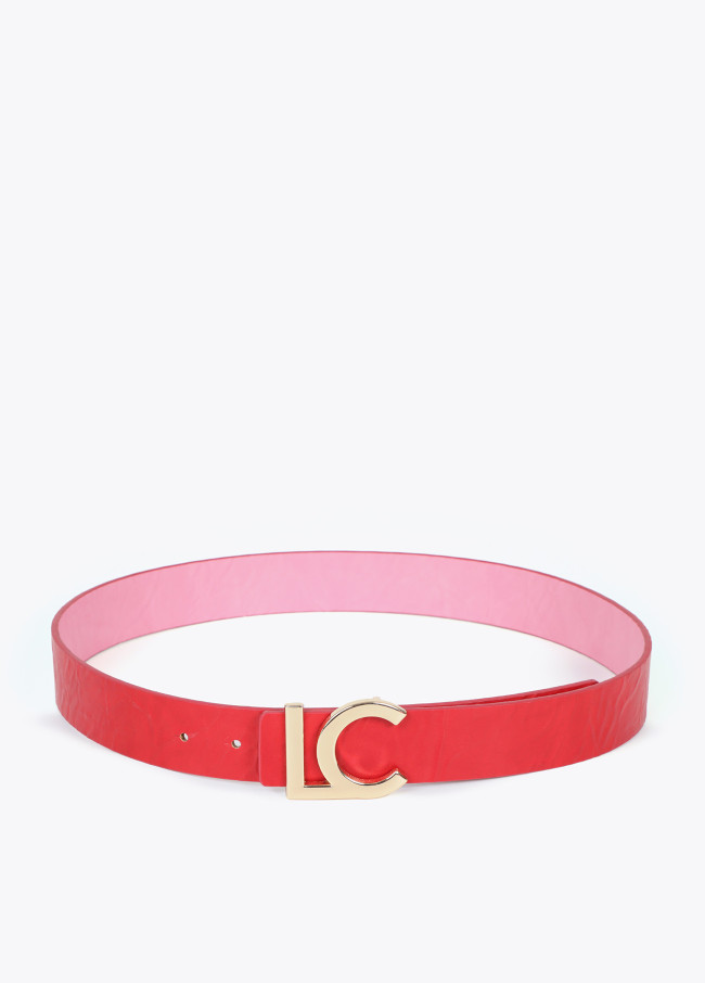 Reversible belt with LC buckle