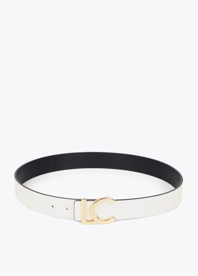Reversible belt with LC buckle