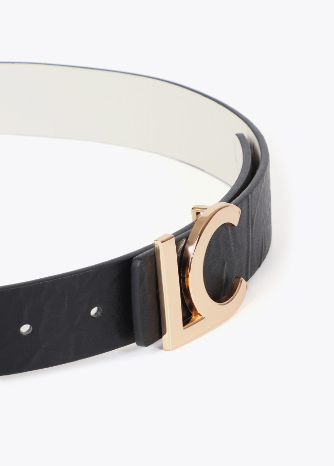 Reversible belt with LC buckle