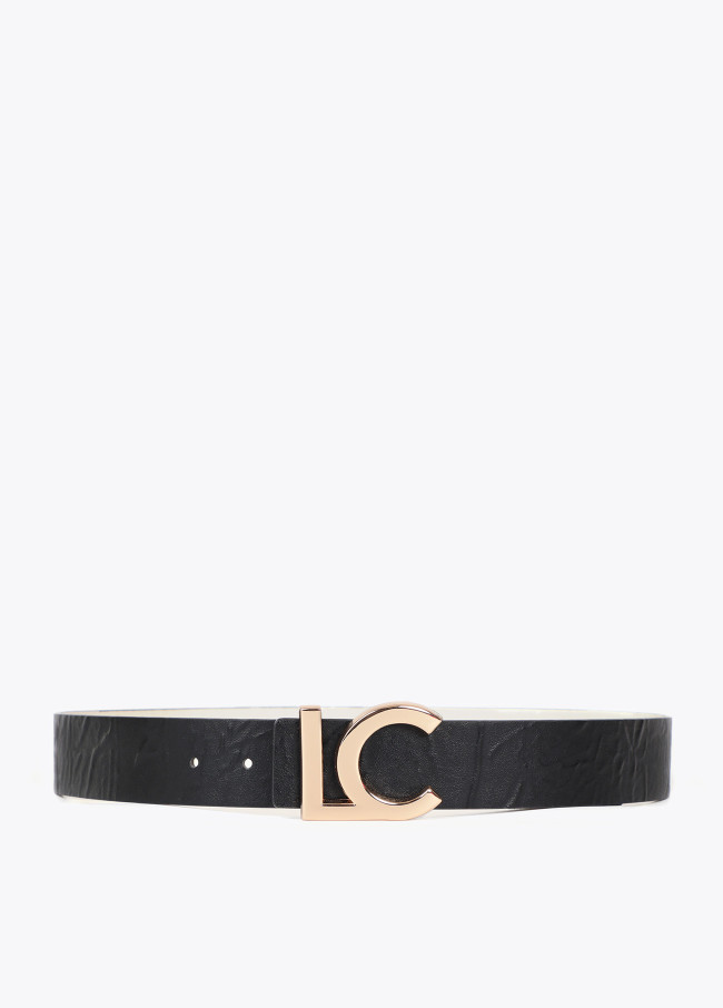 Reversible belt with LC buckle