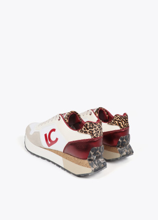 Animal print trainers with personalised sole and leather details
