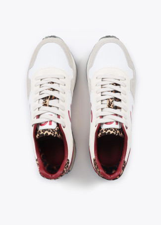 Animal print trainers with personalised sole and leather details