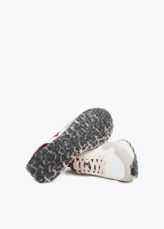 Animal print trainers with personalised sole and leather details