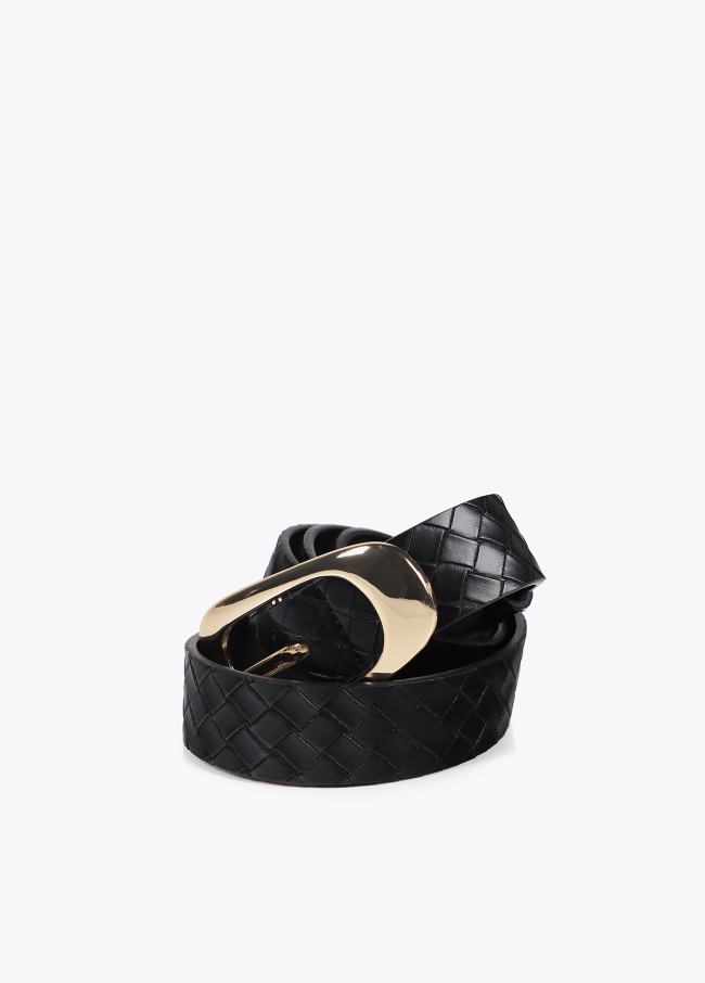 Ceinture tressée effet cuir