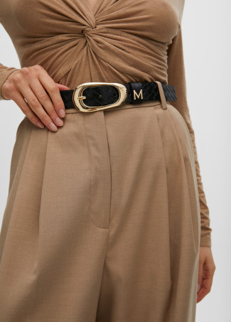 Ceinture tressée effet cuir