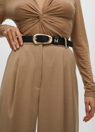 Ceinture tressée effet cuir