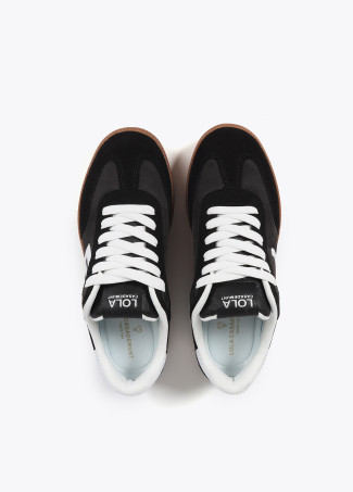 Nylon fabric trainers with rhinestone details