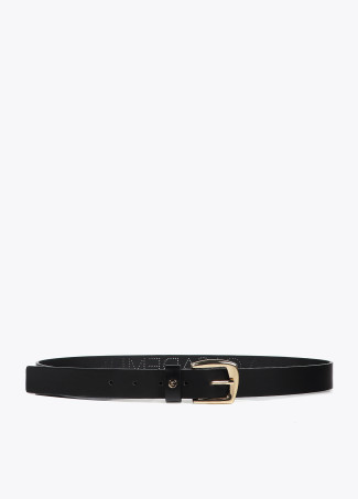 Belt with cutwork logo