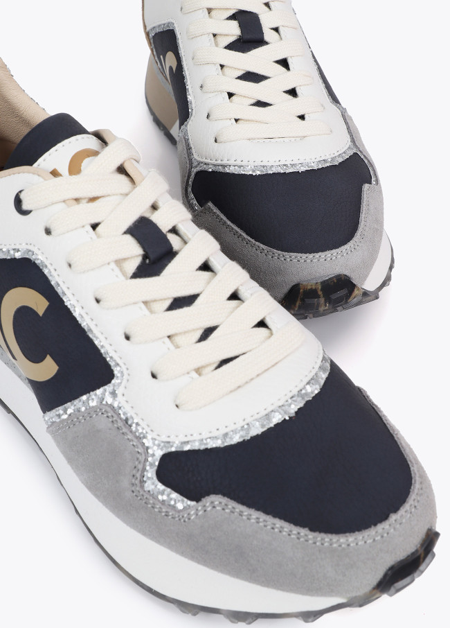 Animal print trainers with personalised sole...