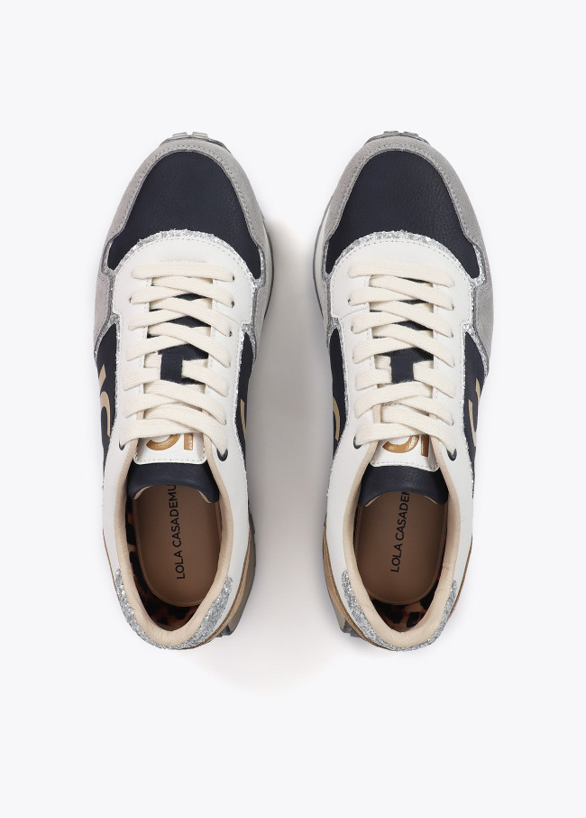 Animal print trainers with personalised sole...