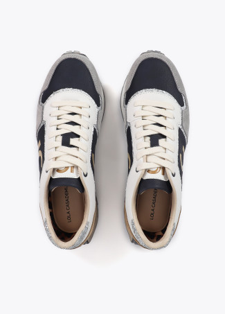 Animal print trainers with personalised sole and leather details