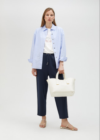 Medium bag with braided straps