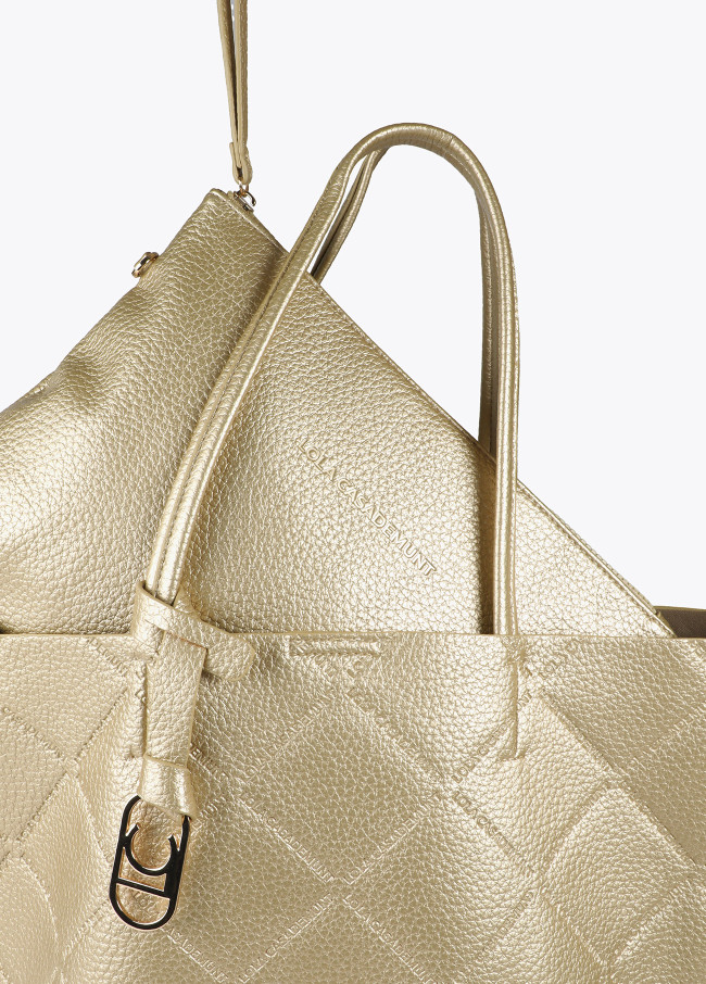 Shopper monograma rombos con logo