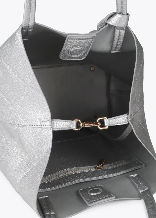 Shopper en simili cuir monogramme losanges logo...