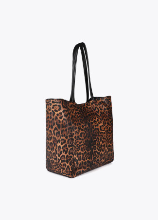 Leopardenmuster Shopper mit LC-Logo