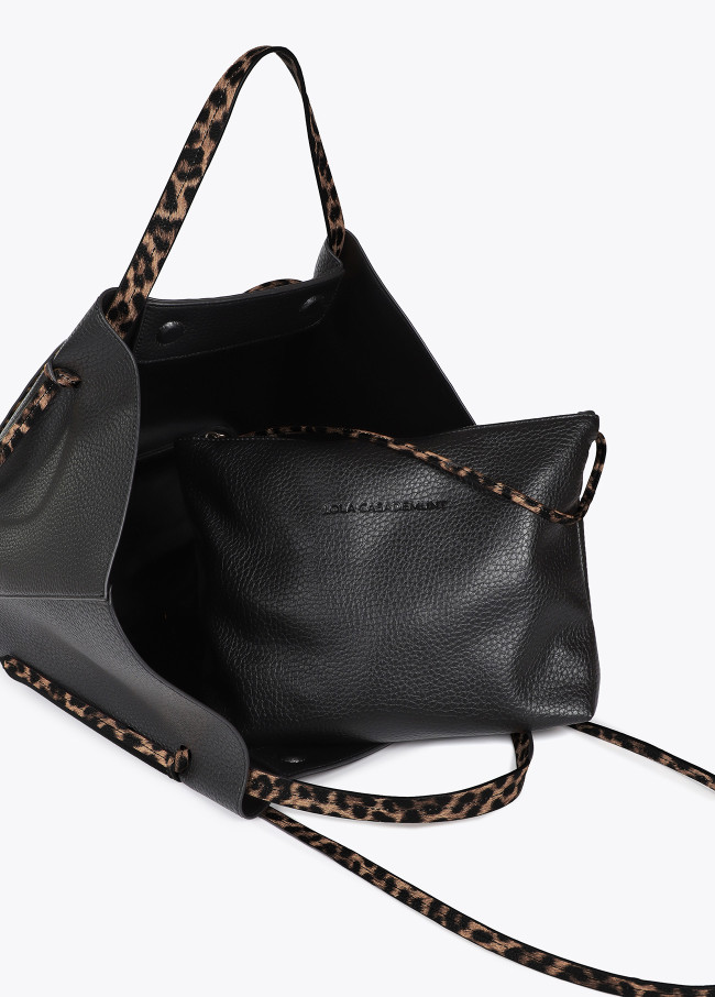 Bolso shopper detalles animal print
