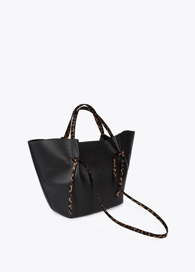 Bolso shopper detalles animal print