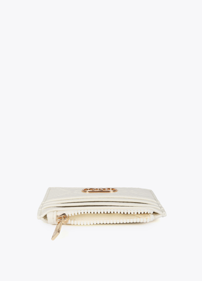 Diamond design monogram card holder