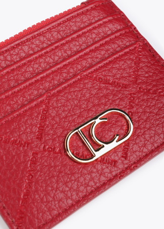 Diamond design monogram card holder