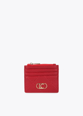 Diamond design monogram card holder