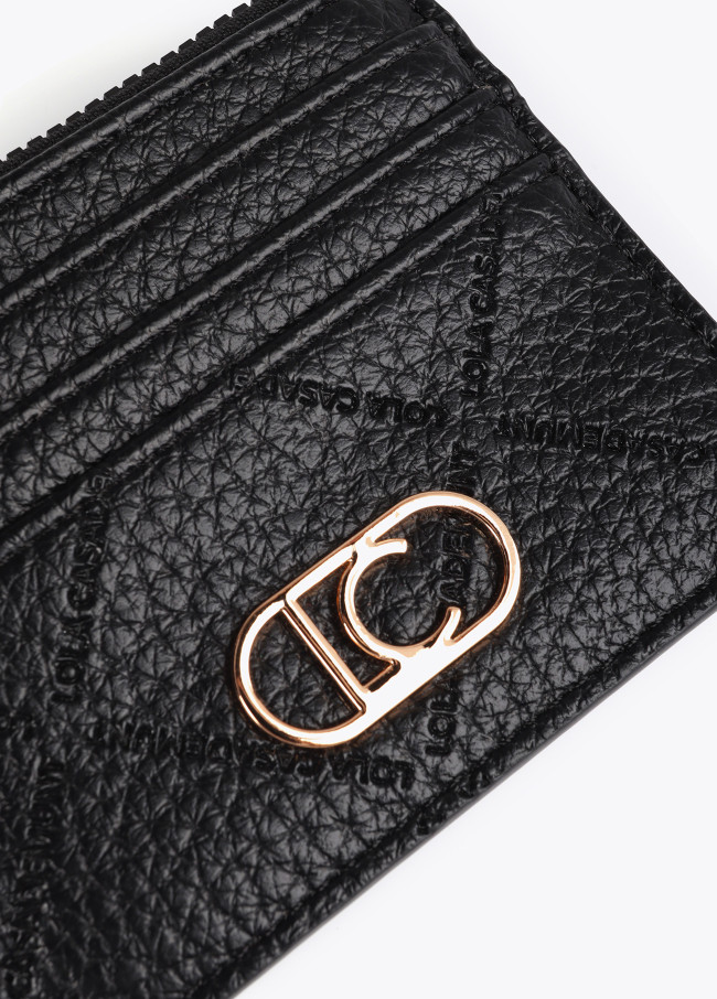 Diamond design monogram card holder