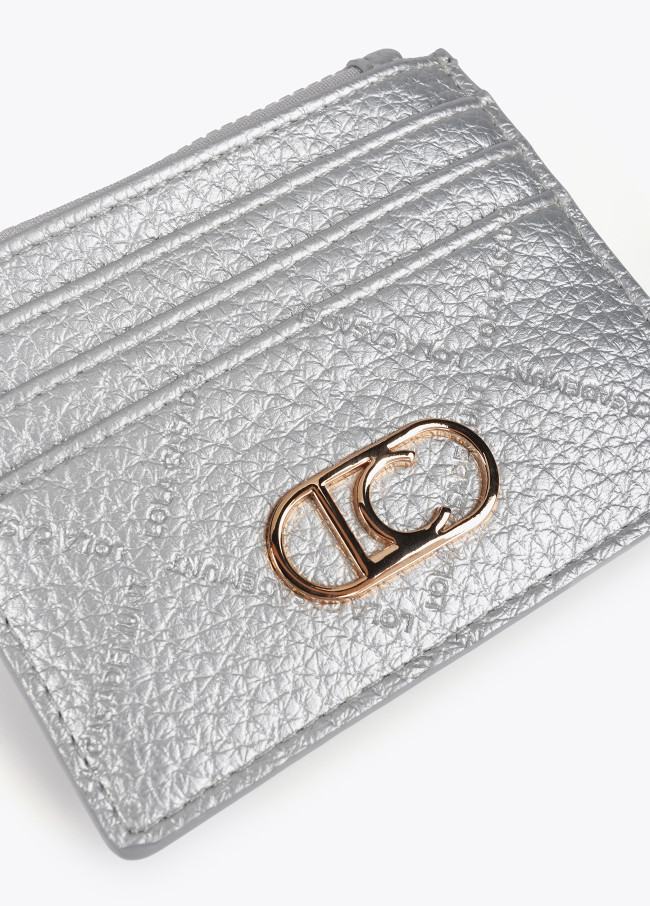 Diamond design monogram card holder