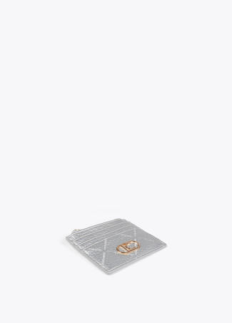 Diamond design monogram card holder