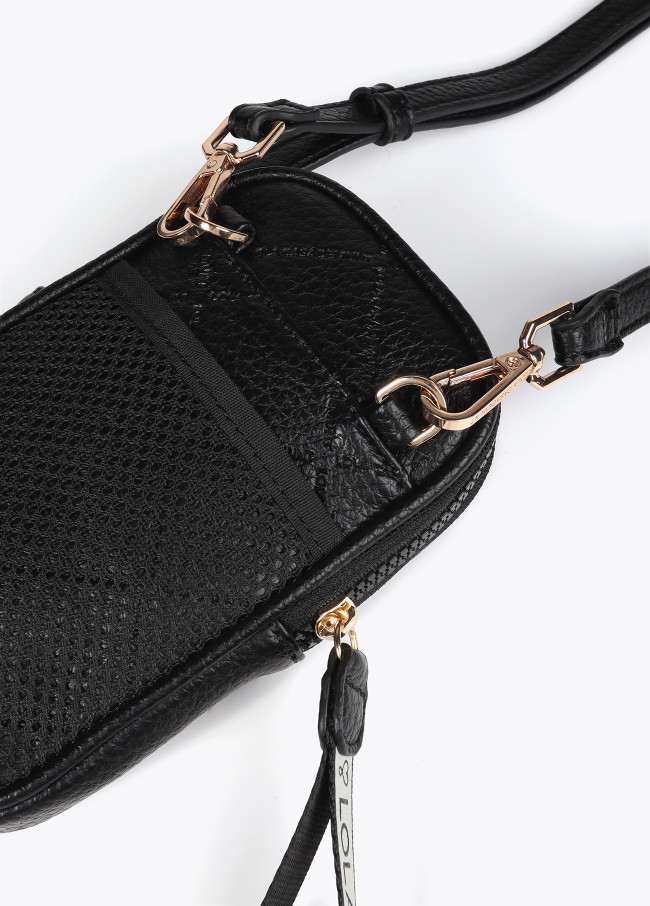 Mobile phone bag with diamond design monogram