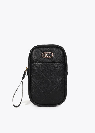 Mobile phone bag with diamond design monogram