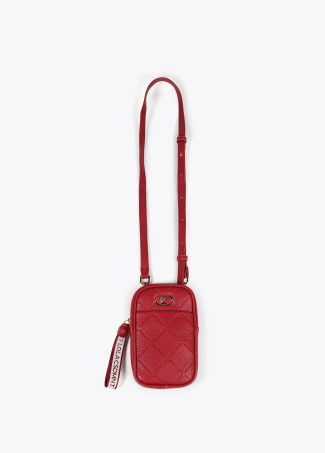 Mobile phone bag with diamond design monogram