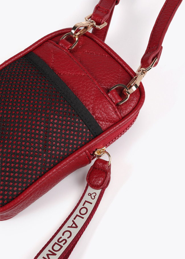 Mobile phone bag with diamond design monogram
