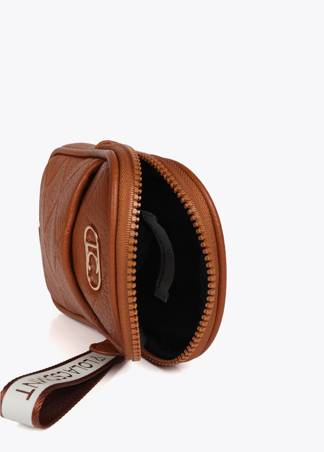 Mobile phone bag with diamond design monogram