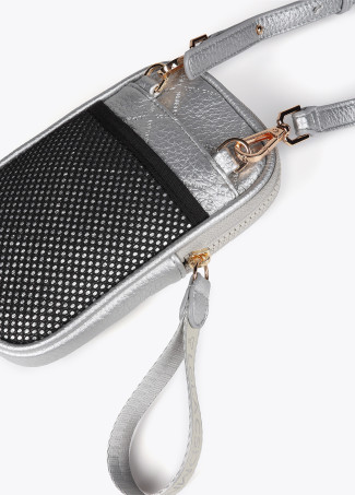 Mobile phone bag with diamond design monogram