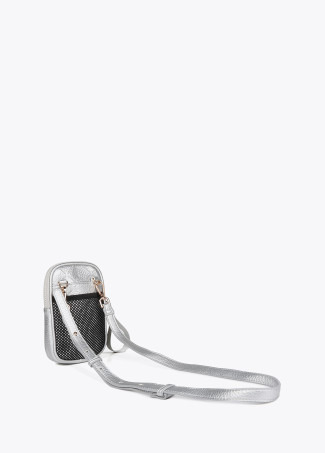 Mobile phone bag with diamond design monogram