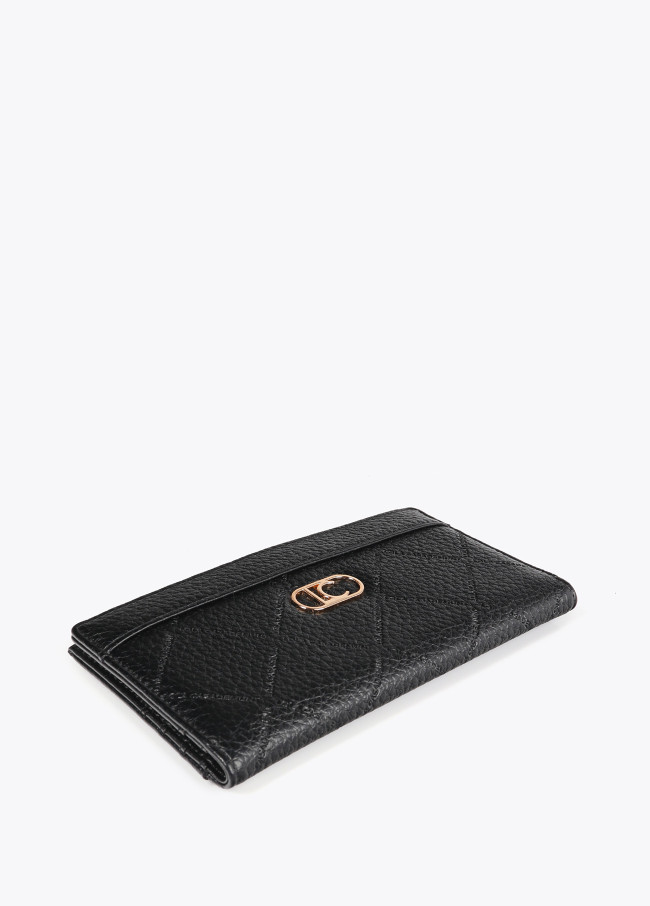 Diamond design monogram wallet