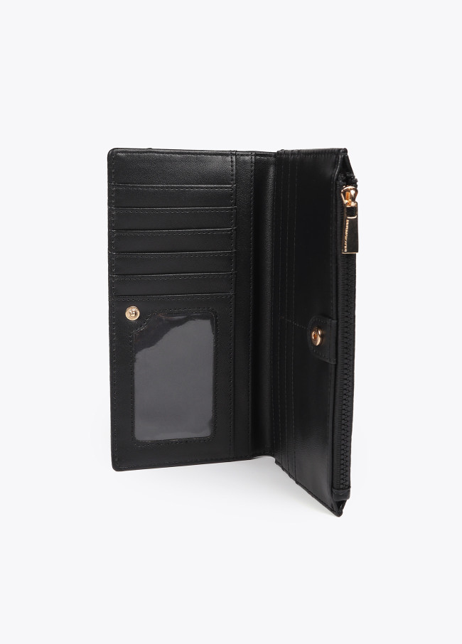 Diamond design monogram wallet