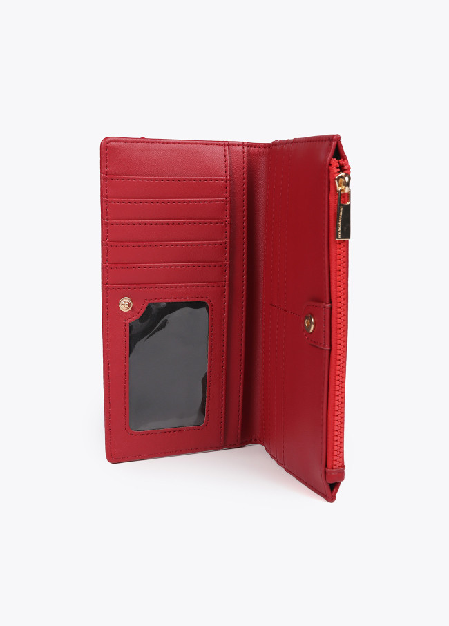 Diamond design monogram wallet