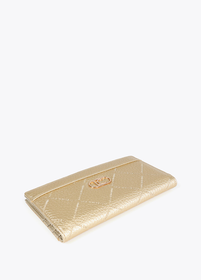 Diamond design monogram wallet