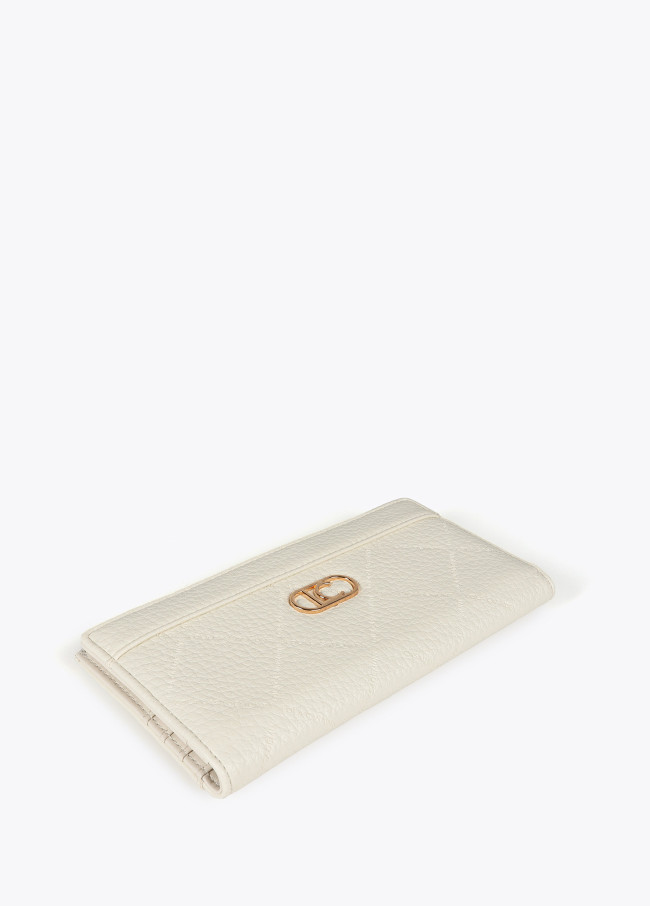 Diamond design monogram wallet