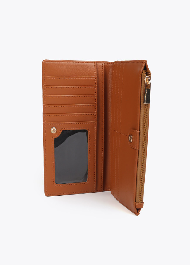 Diamond design monogram wallet