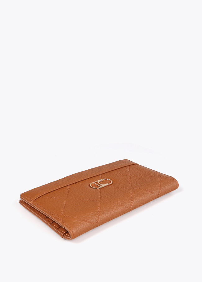 Diamond design monogram wallet