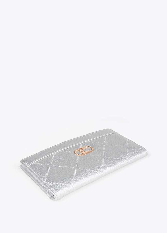 Diamond design monogram wallet