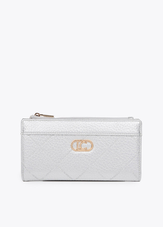 Diamond design monogram wallet