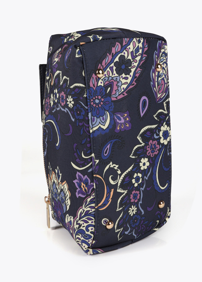Floral print toiletry bag