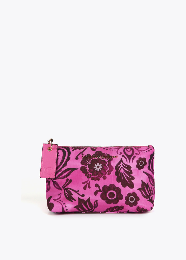 Floral print toiletry bag
