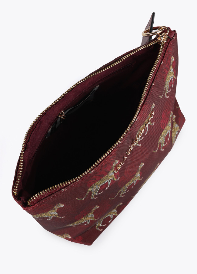 Floral print toiletry bag